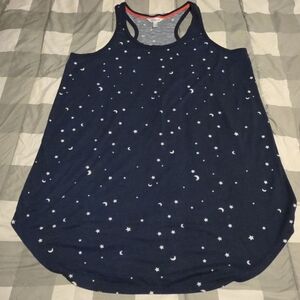 3X Addition Elle Midnight Blue Celestial Tank Top Sleep Dress
